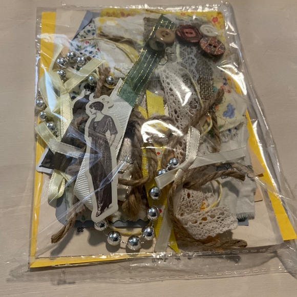 SLOW STITCHING KIT, JUNK JOURNAL, SCRAPBOOKING SUPPLIES & SNIPPET, OVER … - Picture 3 of 5